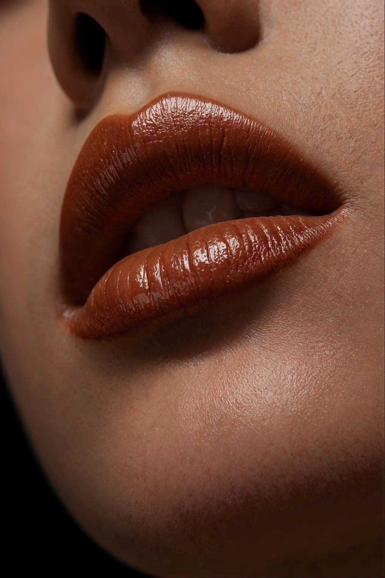 close-up-woman-wearing-brown-makeup